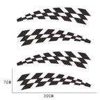 4 Pcs Black Racing Strips Car Side Strip Stickers Universal