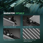 Radiator for GMC Sierra 1500, Chevrolet Silverado 1500 (2014–2018)