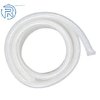 25ft Heavy Duty Braided Clear PVC Tubing 1" ID × 1-19/64" OD