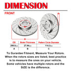 Front Rear Slotted Brake Rotors and Pads Kit for Honda Accord (2003-2007)