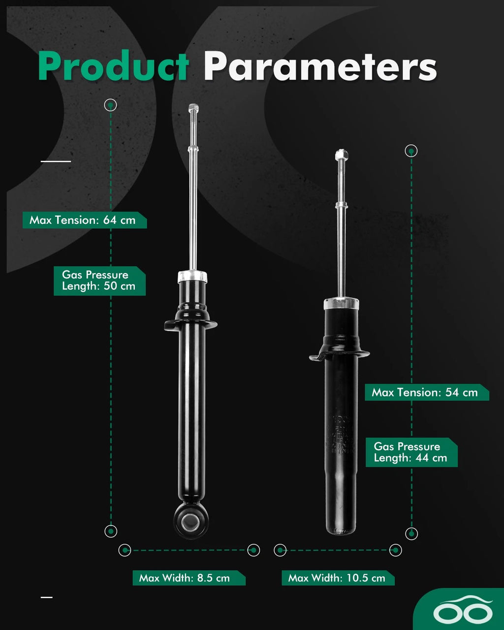 Front Rear Suspension Shock Strut for Mitsubishi Eclipse Eagle Talon (1995–1999)