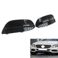 Fog Light Covers for Mercedes Benz C Class W205 C300 (2015-2018) Black