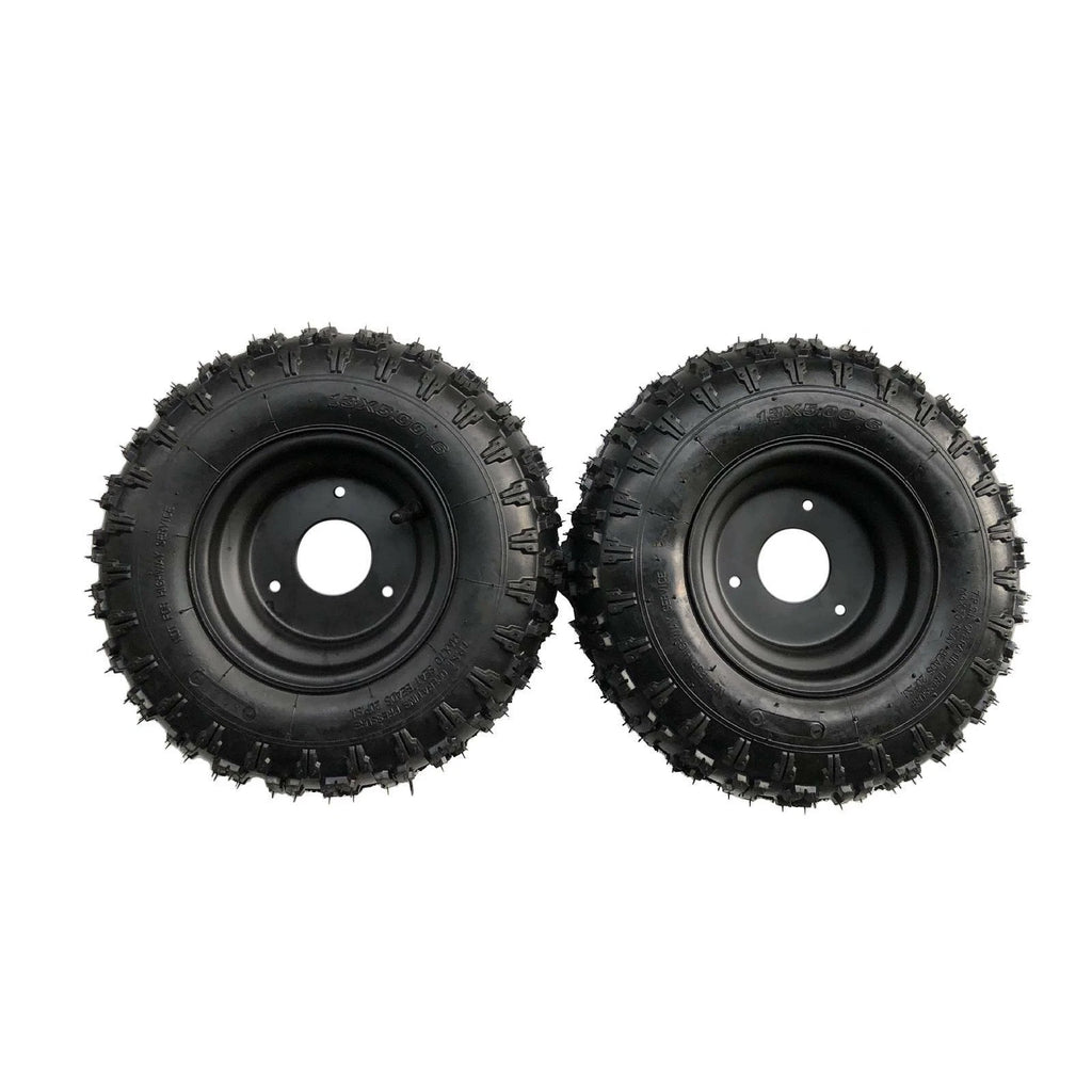 Set of 2 6" Wheel Tire Rim Assembly for Go Kart Drift Trike ATV