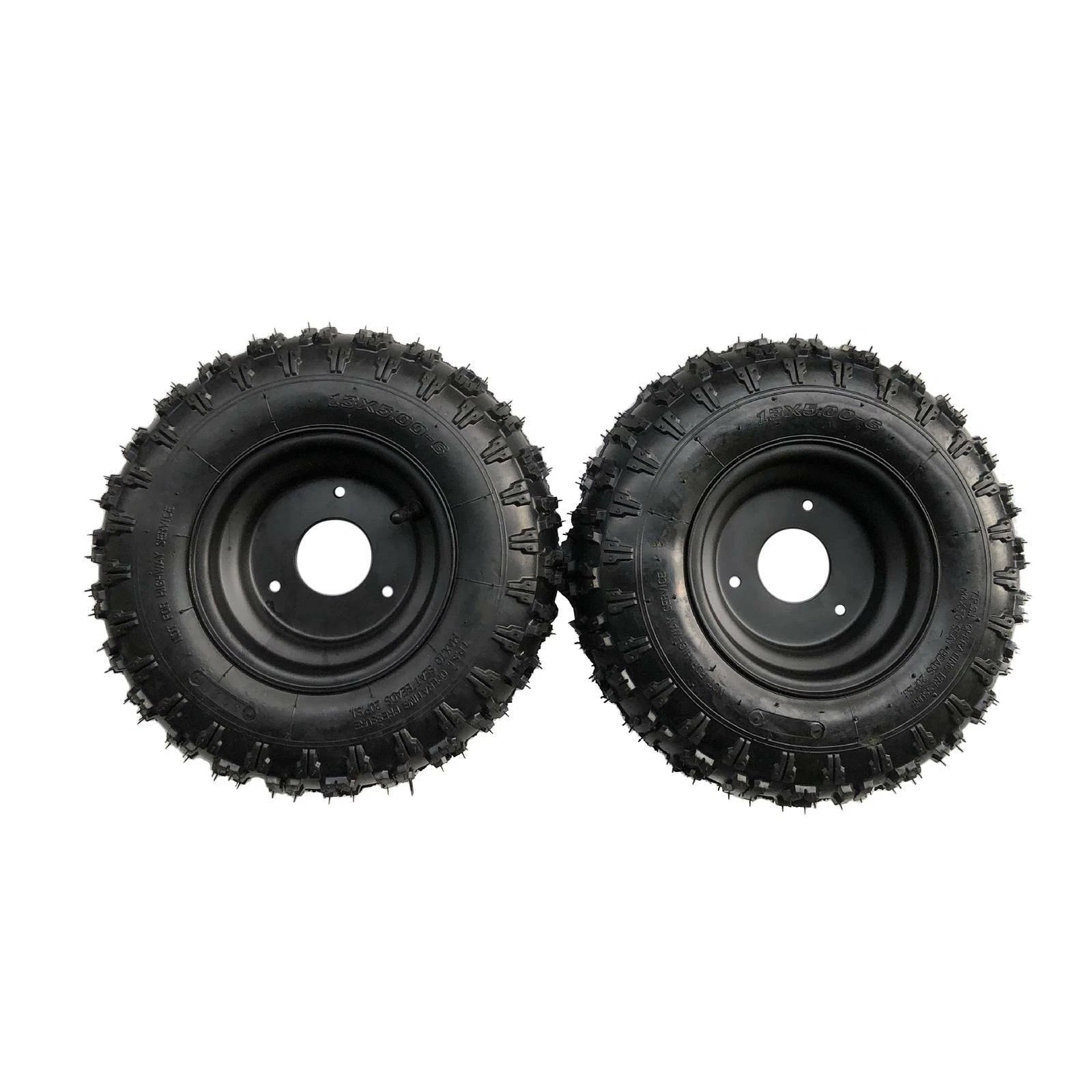 Set of 2 6" Wheel Tire Rim Assembly for Go Kart Drift Trike ATV