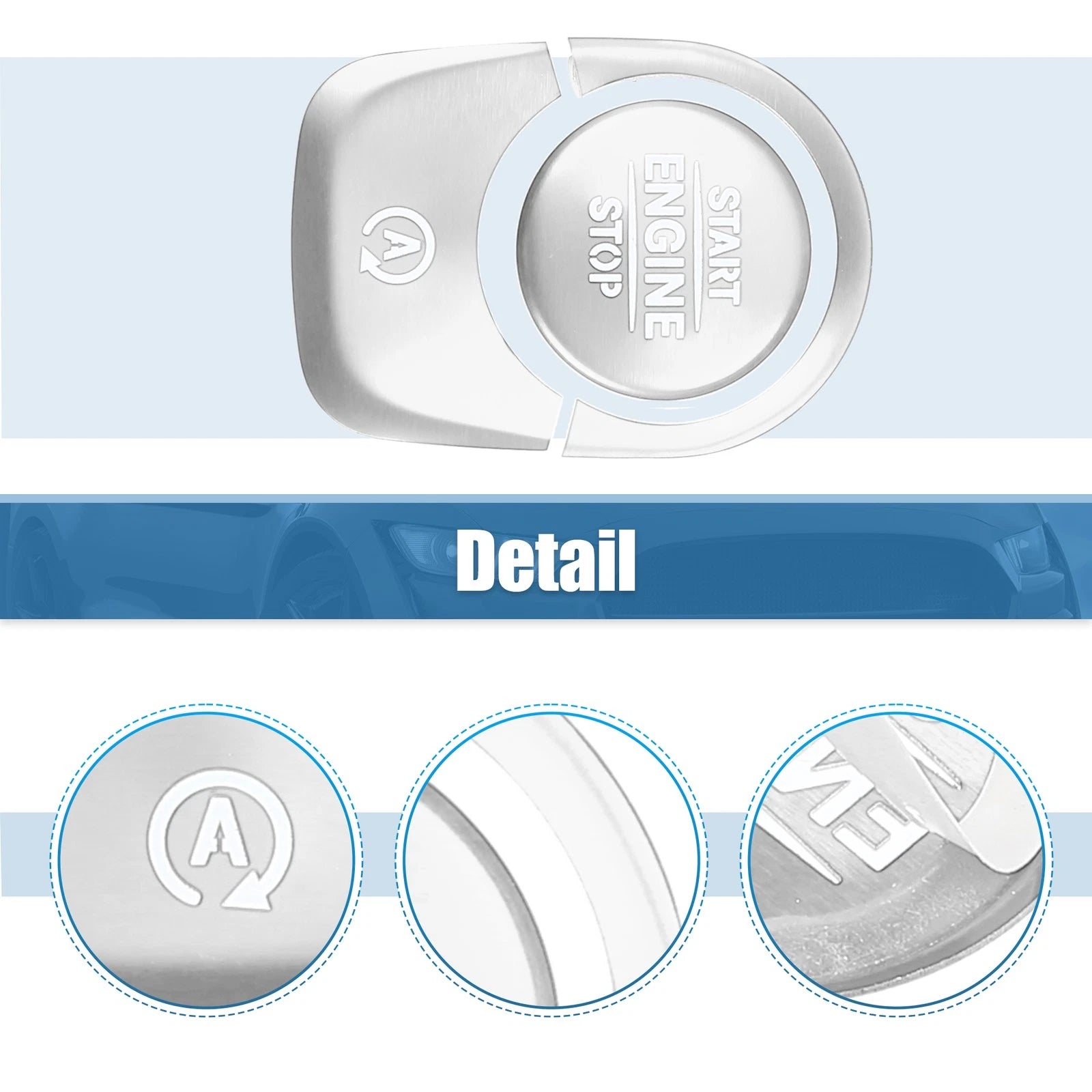 Engine Start Stop Button Cover Trim Sticker Kit for Mercedes Benz 
