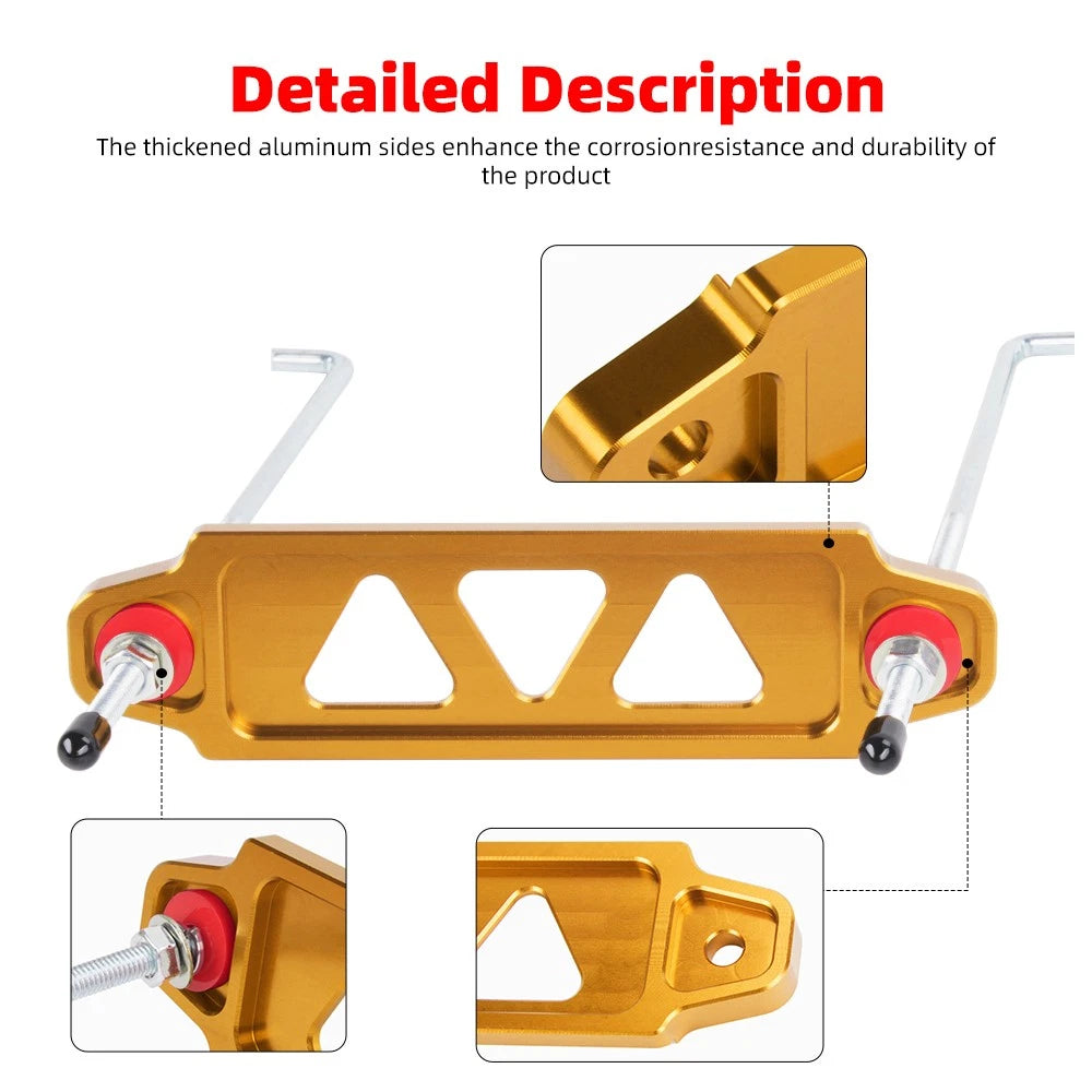Gold JDM Aluminum Battery Hold Down Tie for Honda Civic EG EK S2000