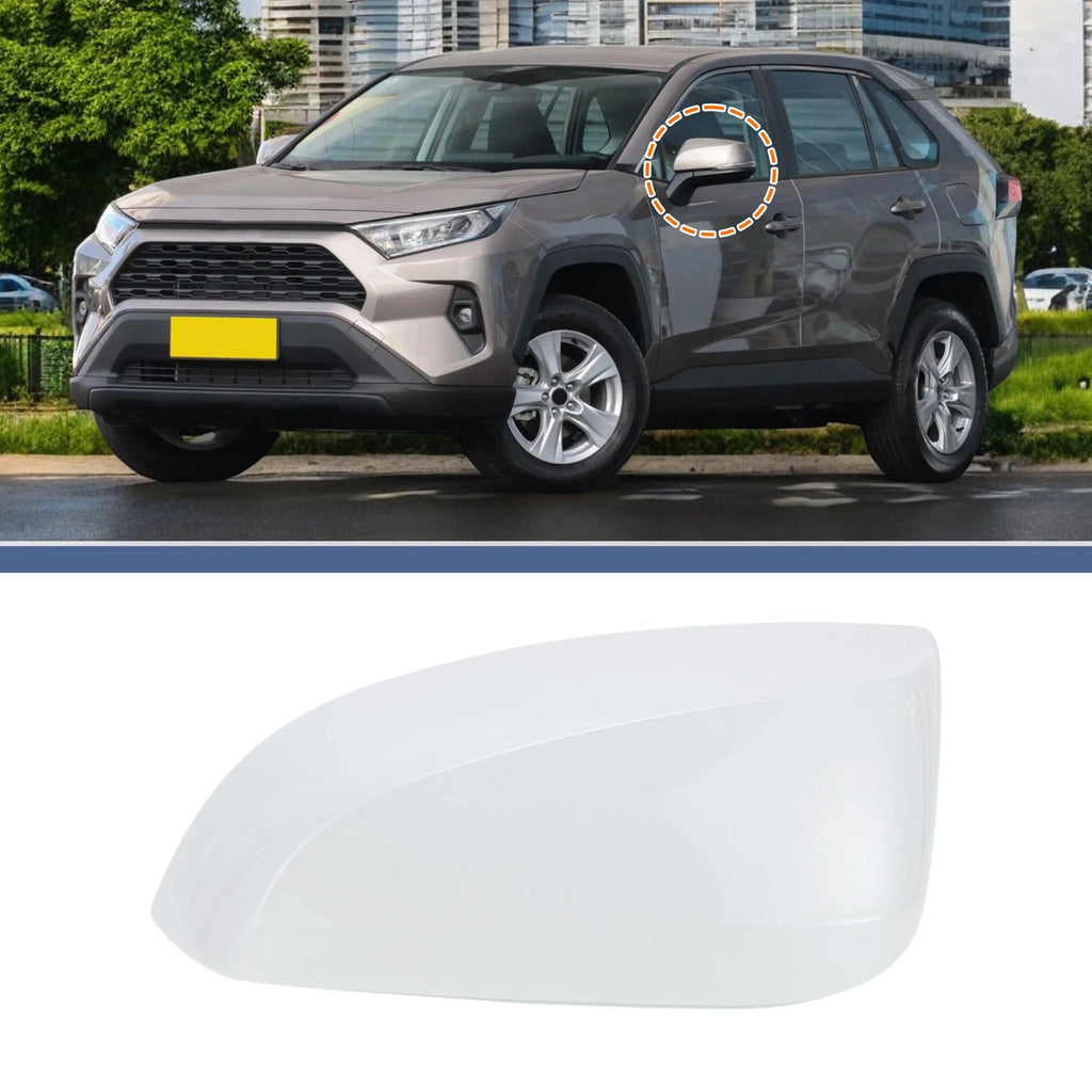 Left Side Mirror Cover Cap for Toyota RAV4 XLE (2019–2025) - White