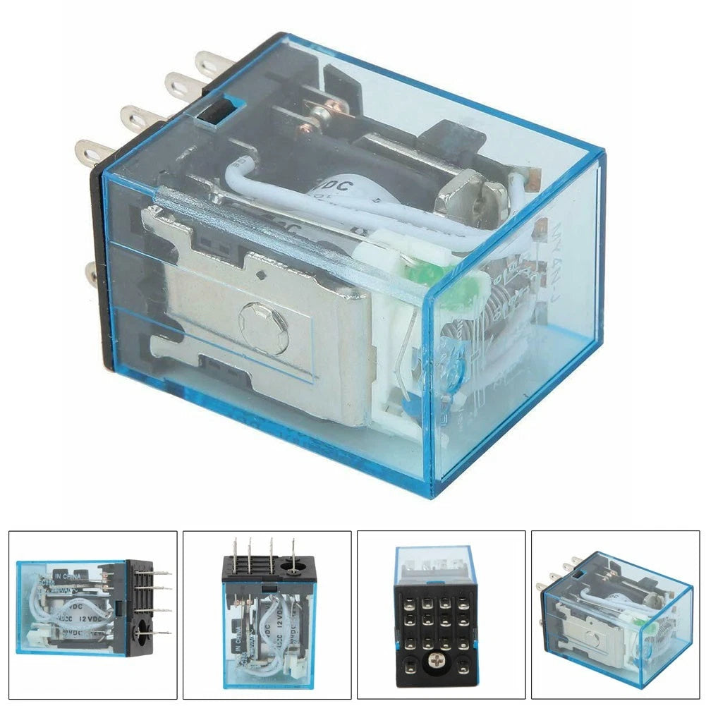 12VDC Power Relay MY4NJ 4NO 4NC 14 Pins for General Purpose Applications
