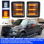 Smoked Lens LED Side Mirror Turn Signal Light for F250 F350 F450 F550 (2008–2016)