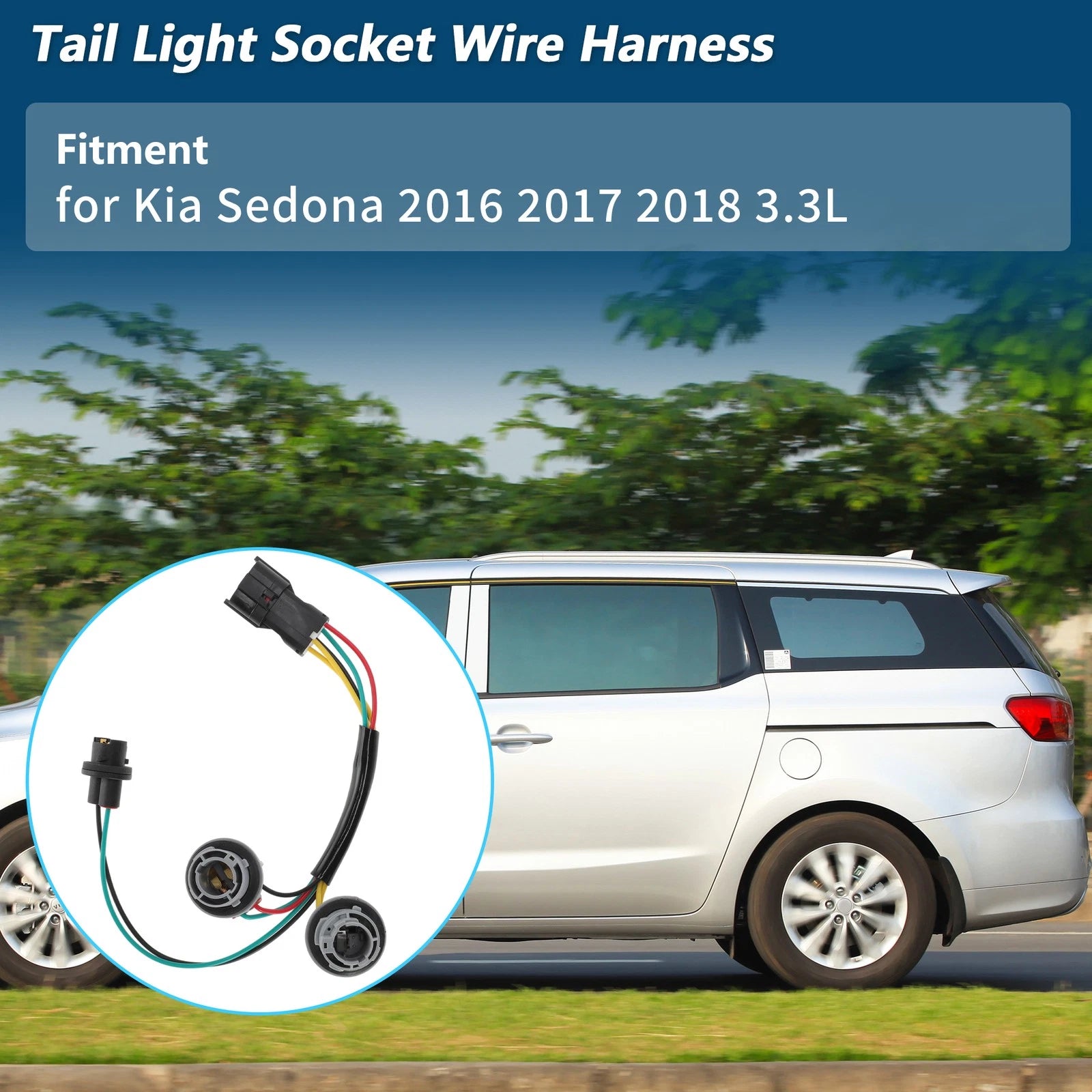 Tail Light Socket Wire Harness for Kia Sedona (2016–2018) No. 92480-A9020