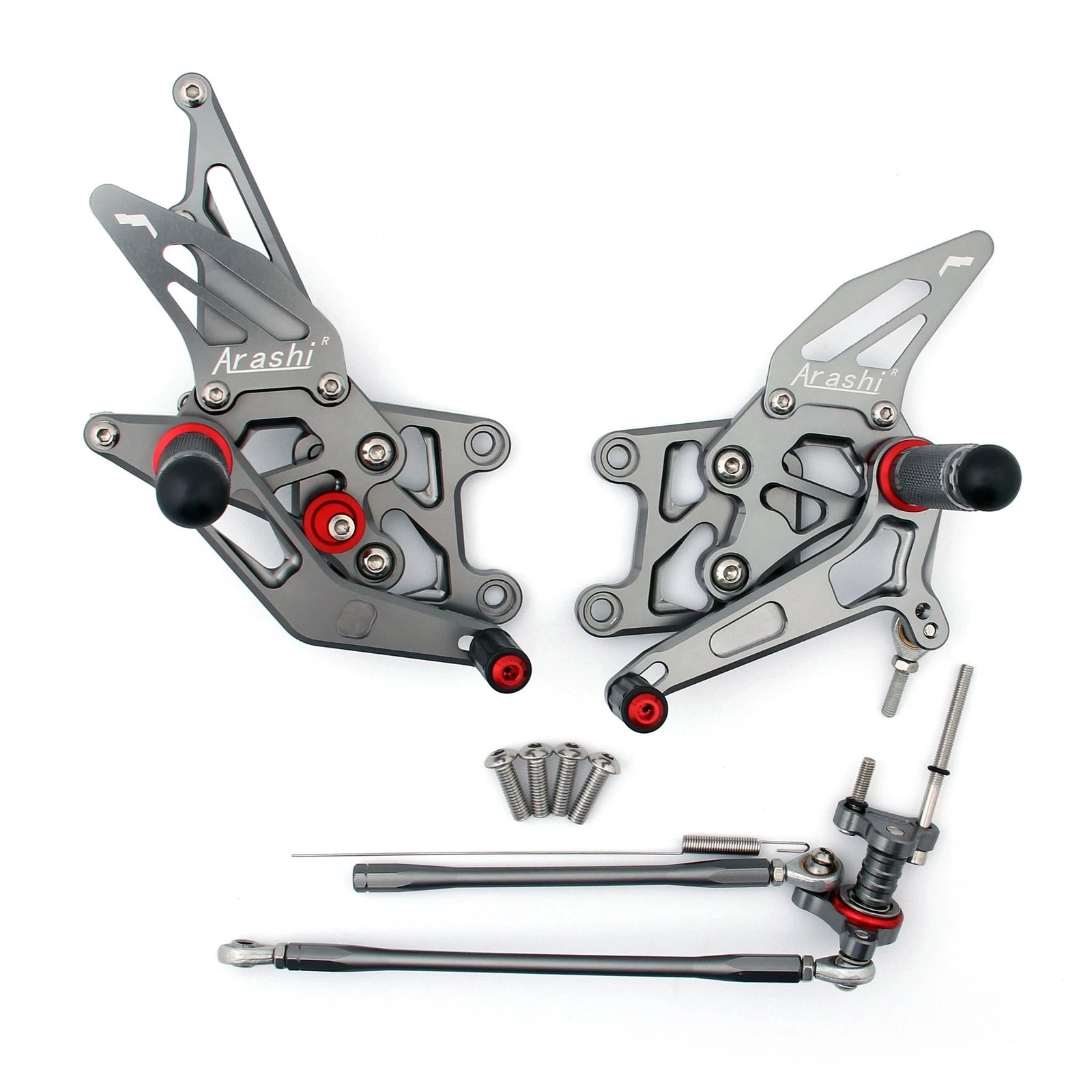 Rearset Foot Pegs for Honda CBR600RR (2007–2008) Gray