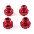 4 x Universal Motorcycle Mirror Hole Blanking Plugs M10 Screws Caps Red