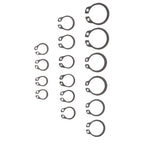 100pcs External Retaining Ring Assortment 8-18mm Circlip Storage Case