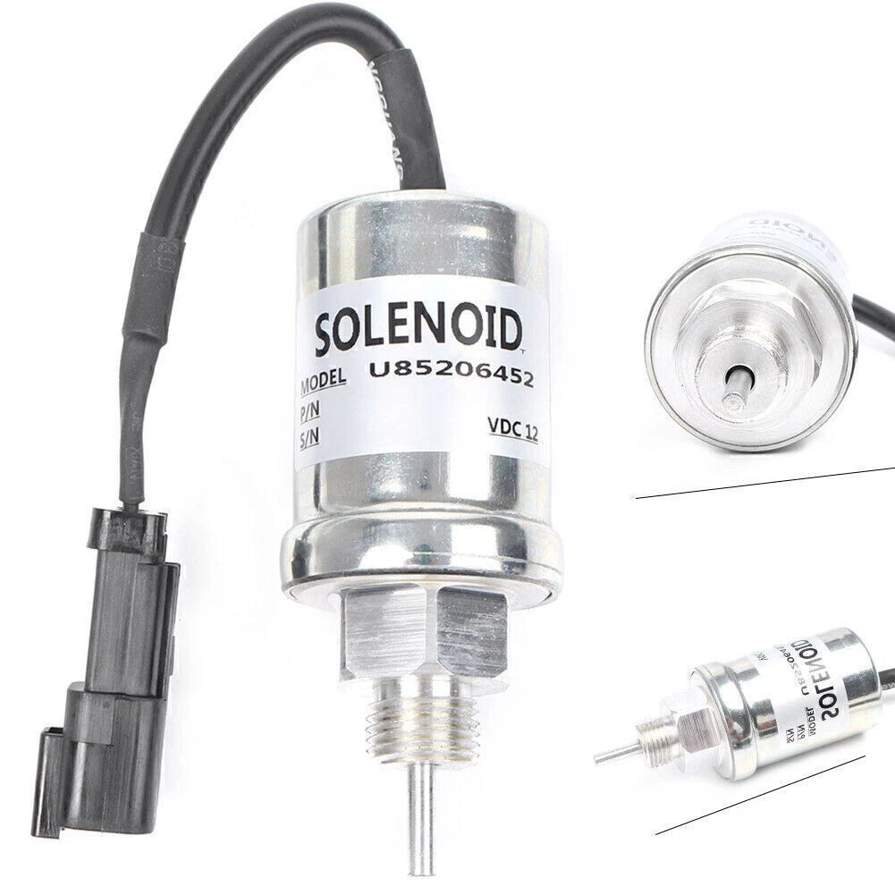 12V Fuel Shut Off Solenoid for Perkins 403C-11, 403C-15, 404C-22, 404C-22T