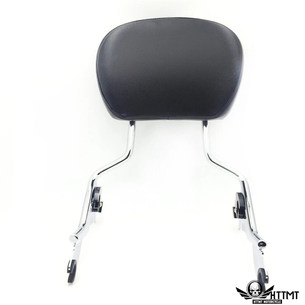 Chrome Gear Skull Backrest Sissy Bar Docking for Harley Touring FLHR (2009–2013)