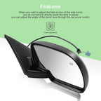 Passenger Side Power Heated Black Exterior Mirror for Chevy GMC (2003–2006)