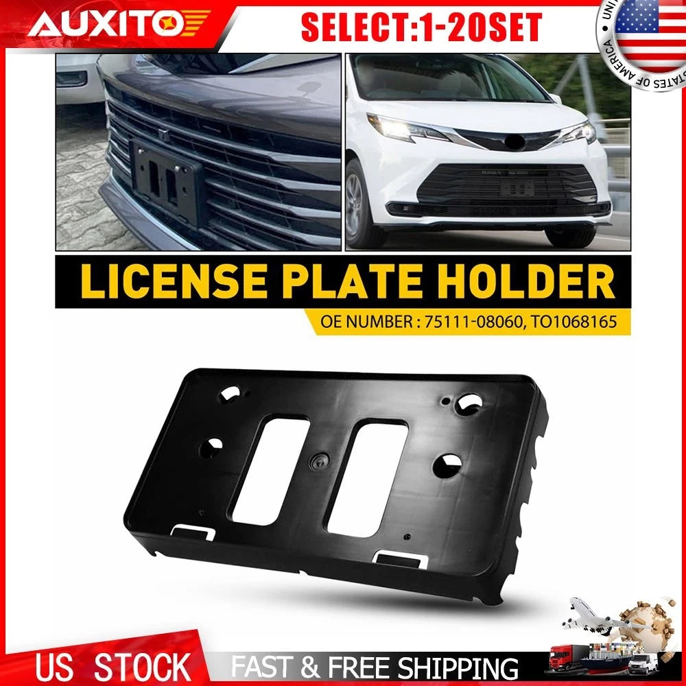 Set of 1 Front Bumper License Plate Frame for Toyota Sienna (2021–2023)