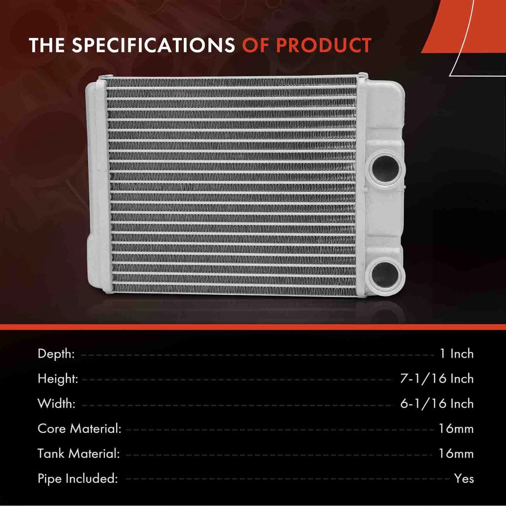 Rear HVAC Heater Core with Pipe for Ford Expedition Navigator (2007-2018)