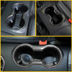 Carbon Fiber Cup Holder Cover for Ford Mustang (2015–2021)