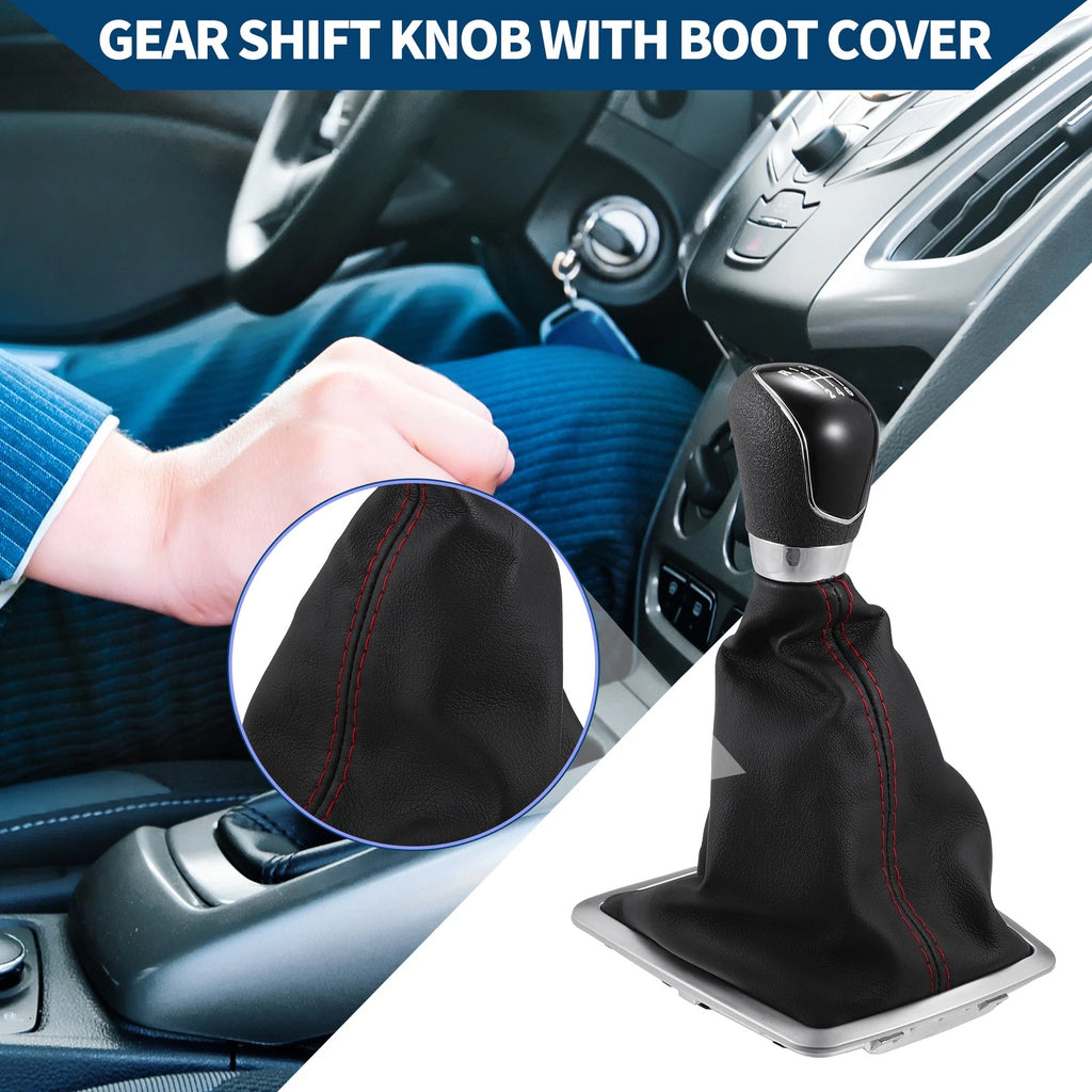 6 Speed Gear Shift Knob with Dust Cover for Ford Focus (2005–2008)