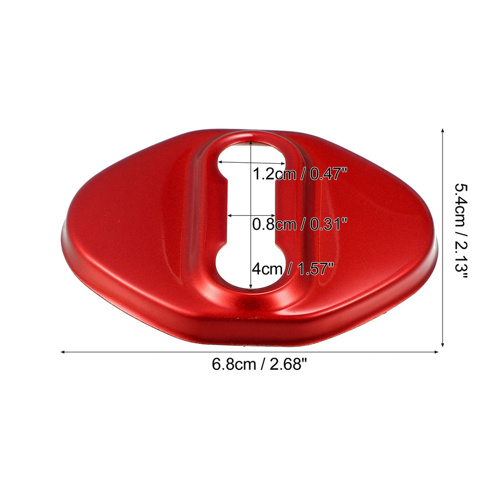 Set of 4 Door Lock Latch Covers for Ford Focus (2019–2021) Red