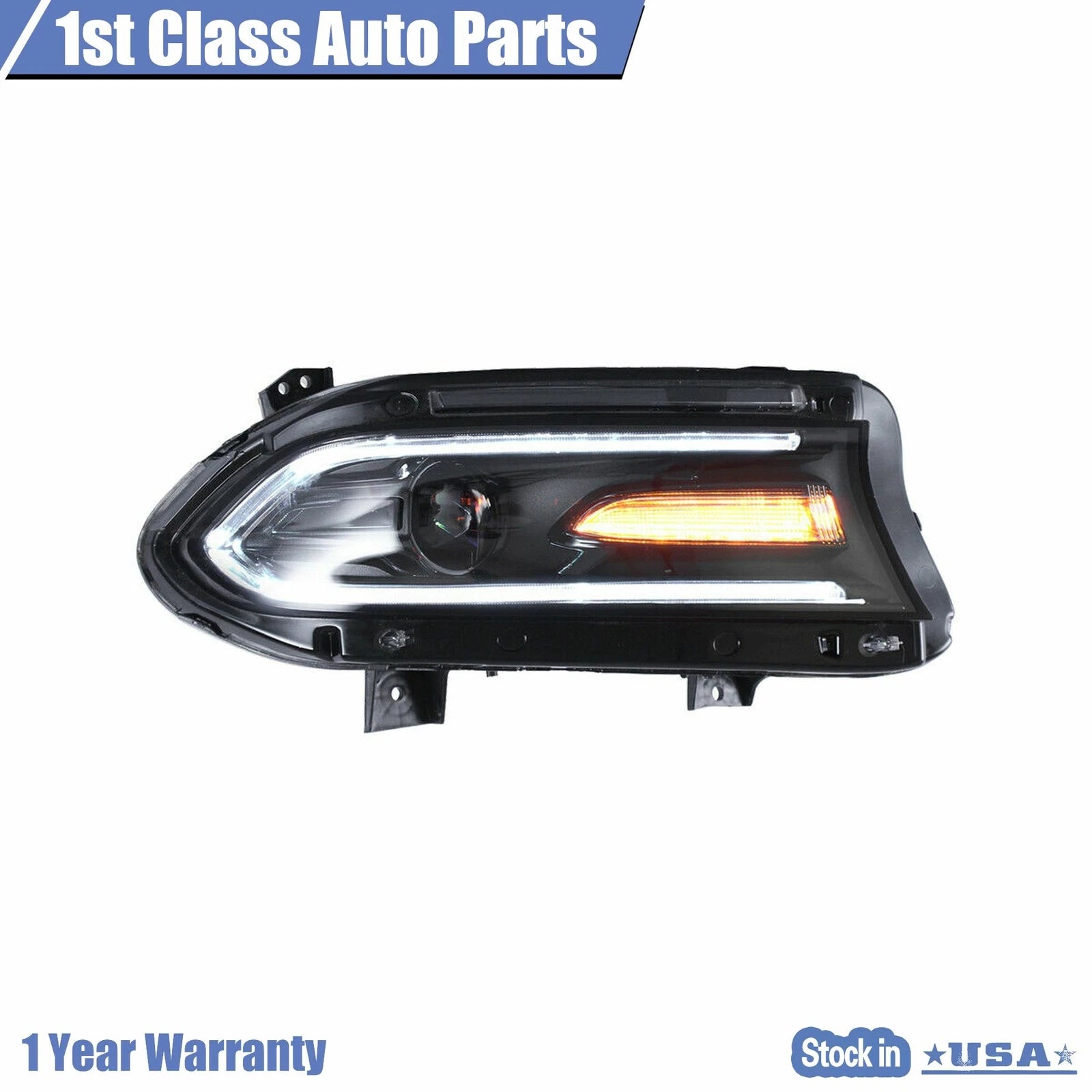 Passenger Side Headlight Lamp Right for Dodge Charger (2015–2021) 68214396AB