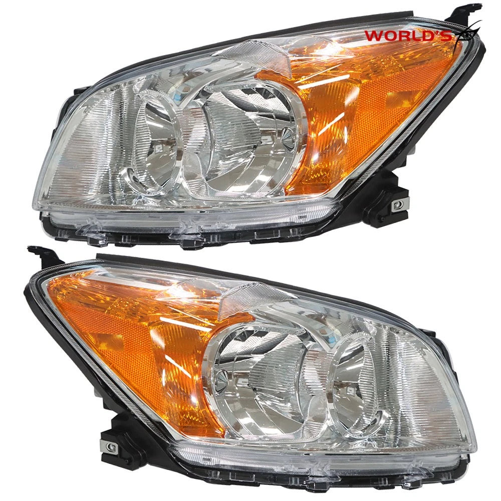 Headlight Assembly for Toyota RAV4 Sport (2009–2012) Chrome Housing Halogen