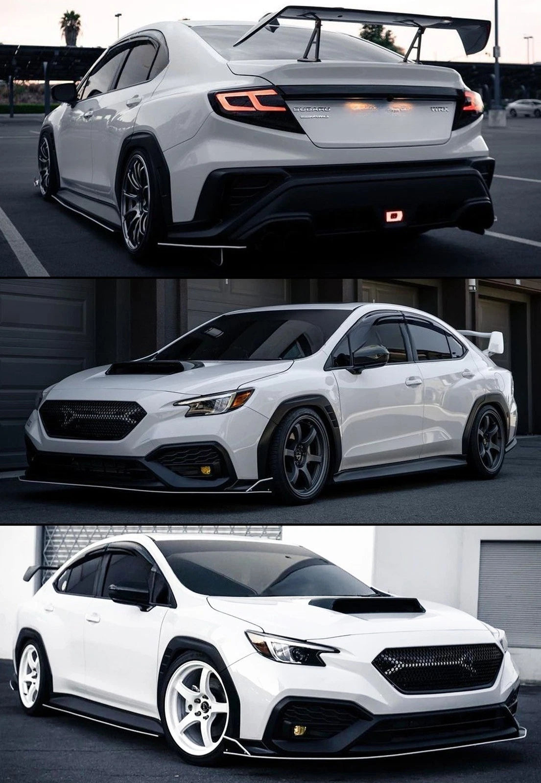 Wavy M Style Window Visors Rain Guards for Subaru WRX (2022–2025)