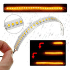 2x Dynamic LED Car Side Mirror Turn Signal Light Strip 18cm for All Cars