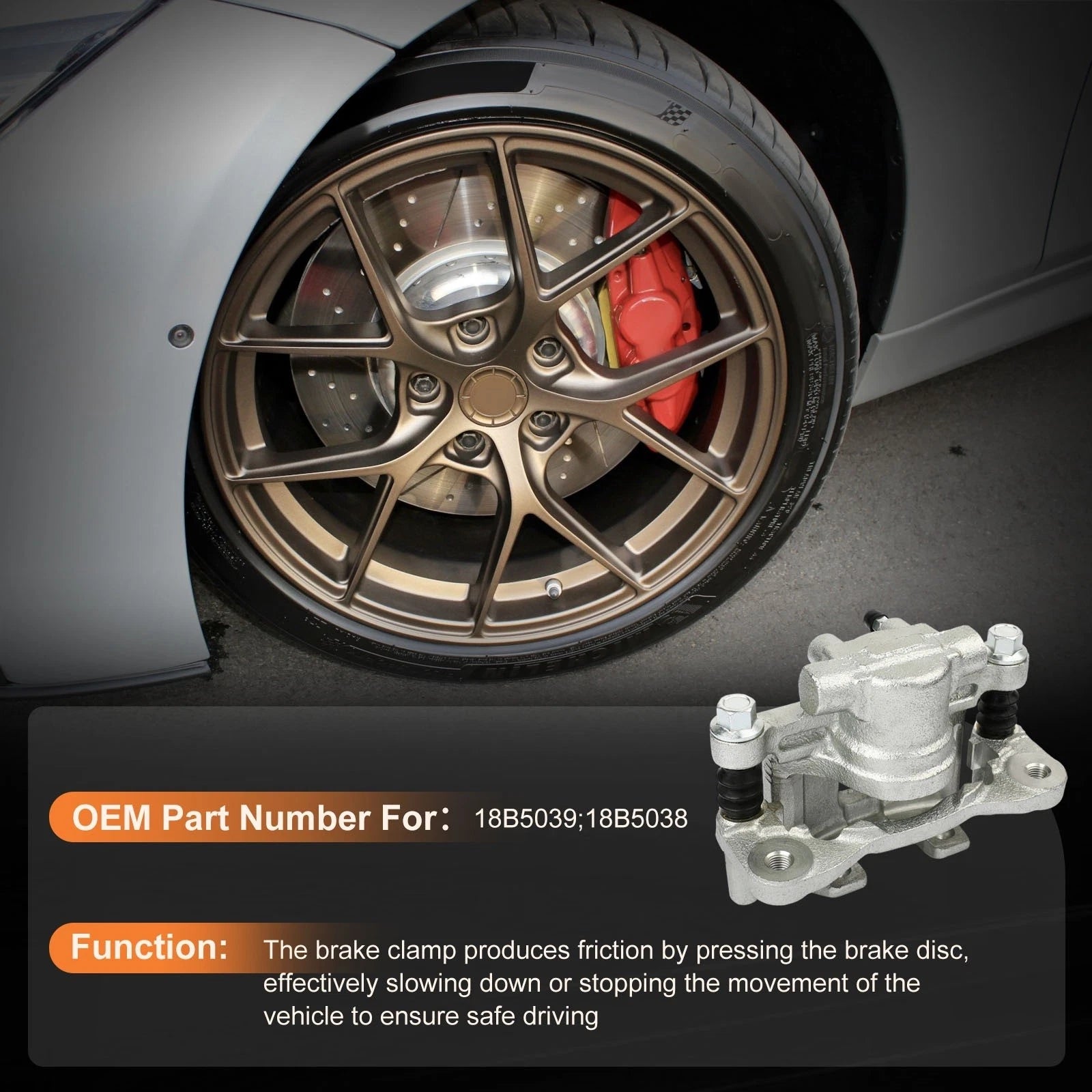 Brake Calipers w/ Bracket Pair for Chrysler 200 (2011–2014)
