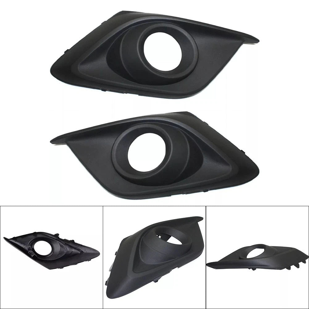 Textured Black Fog Light Trims for Mazda 3