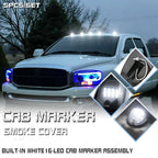 Smoke LED Rooftop Cab Running Light + Side Fender Marker for Dodge Ram 2500 3500 (2019-2024)