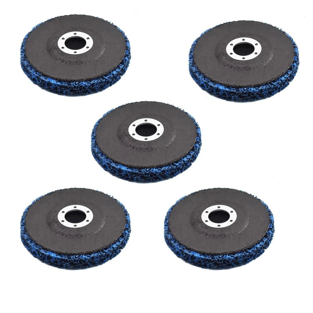 Set of 5 Poly Strip Discs for Angle Grinder (4.5'' x 7/8'')