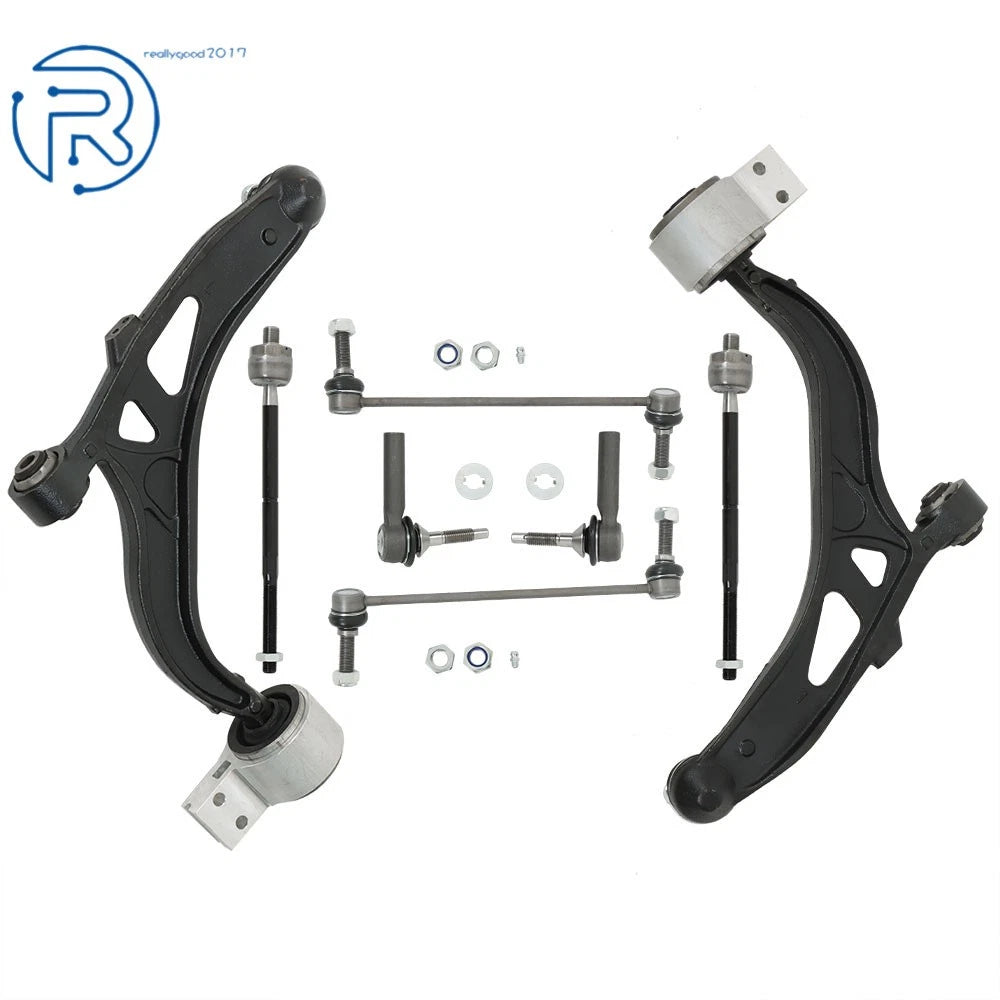 Set of 8 Front Lower Control Arms & Sway Bar End Links for Flex Taurus MKS MKT (2010–2012)