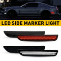 Set of 4 Front White Rear Red LED Side Marker Lights for Ford Mustang (2010–2014)
