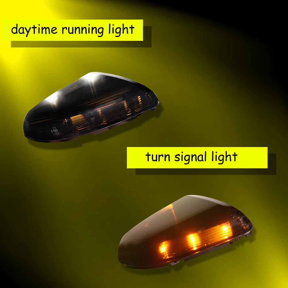 Smoked LED Mirror Turn Signal Lights for Dodge Ram 1500 2009–2014 & 2500 2010–2014