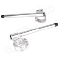 52mm Clip On Handlebar Fork Tubes for Motorcycle - Universal Silver