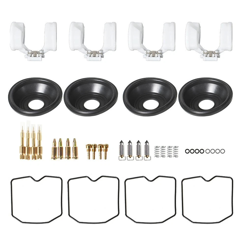 4X Carburetor Repair Kit with Diaphragm & Float for Kawasaki ZX1100 GPz1100 (1995–1997)