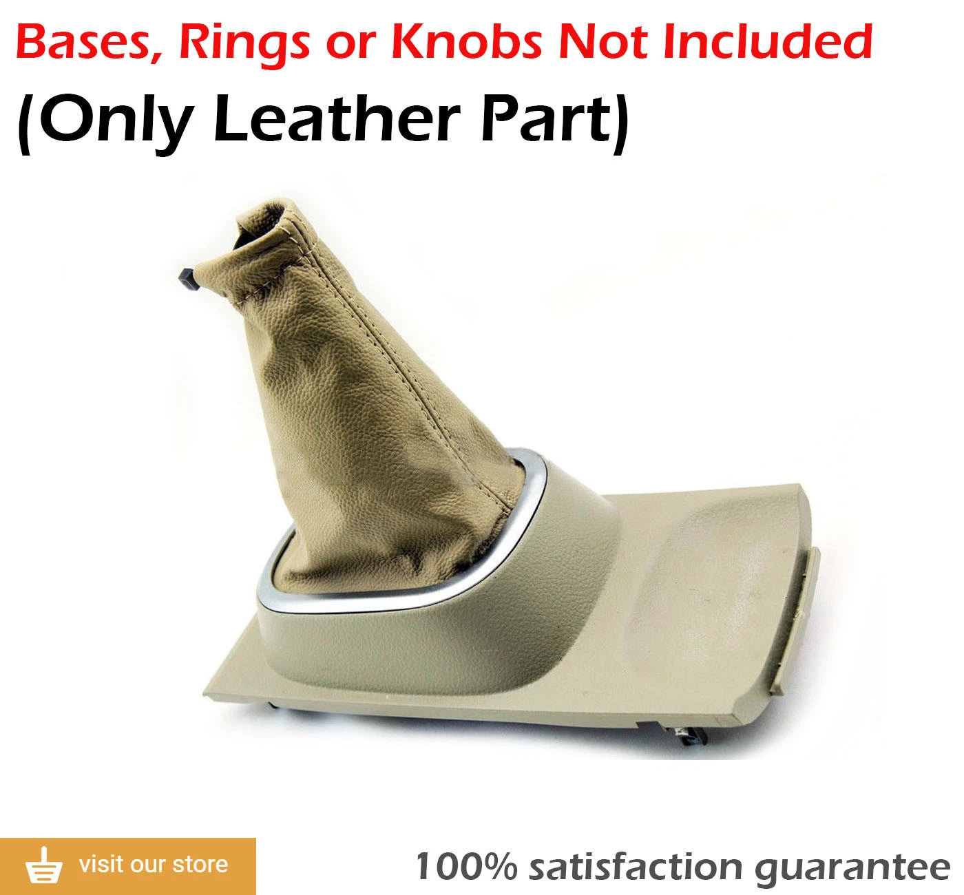 Leather Shift Boot Cover for Nissan Versa (2007–2012) Beige