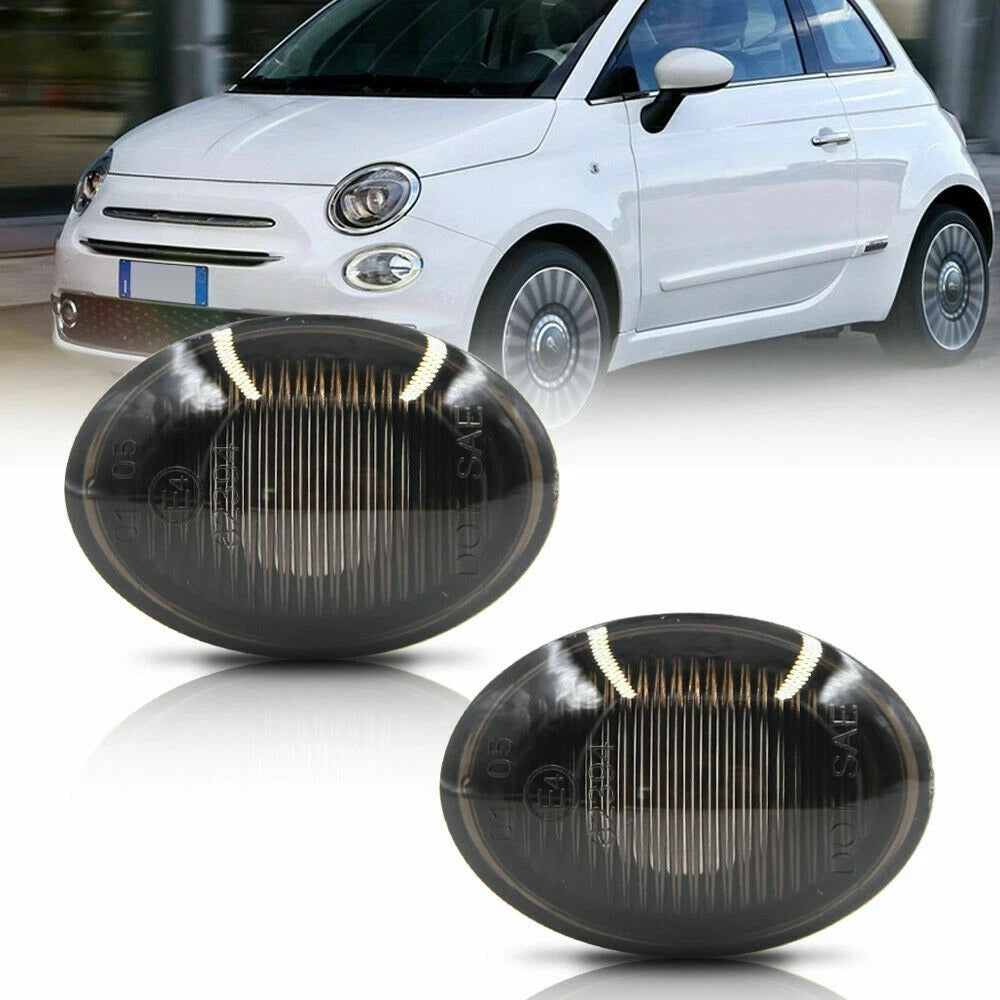 Smoke Lens Side Marker Light Housing for Fiat 500 (2007–2019)