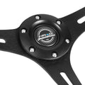 NRG Innovations ST-015BK-BL Steering Wheel for Universal Fit (35cm, 2" Deep Dish)