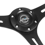 NRG Innovations ST-015BK-BL Steering Wheel for Universal Fit (35cm, 2" Deep Dish)