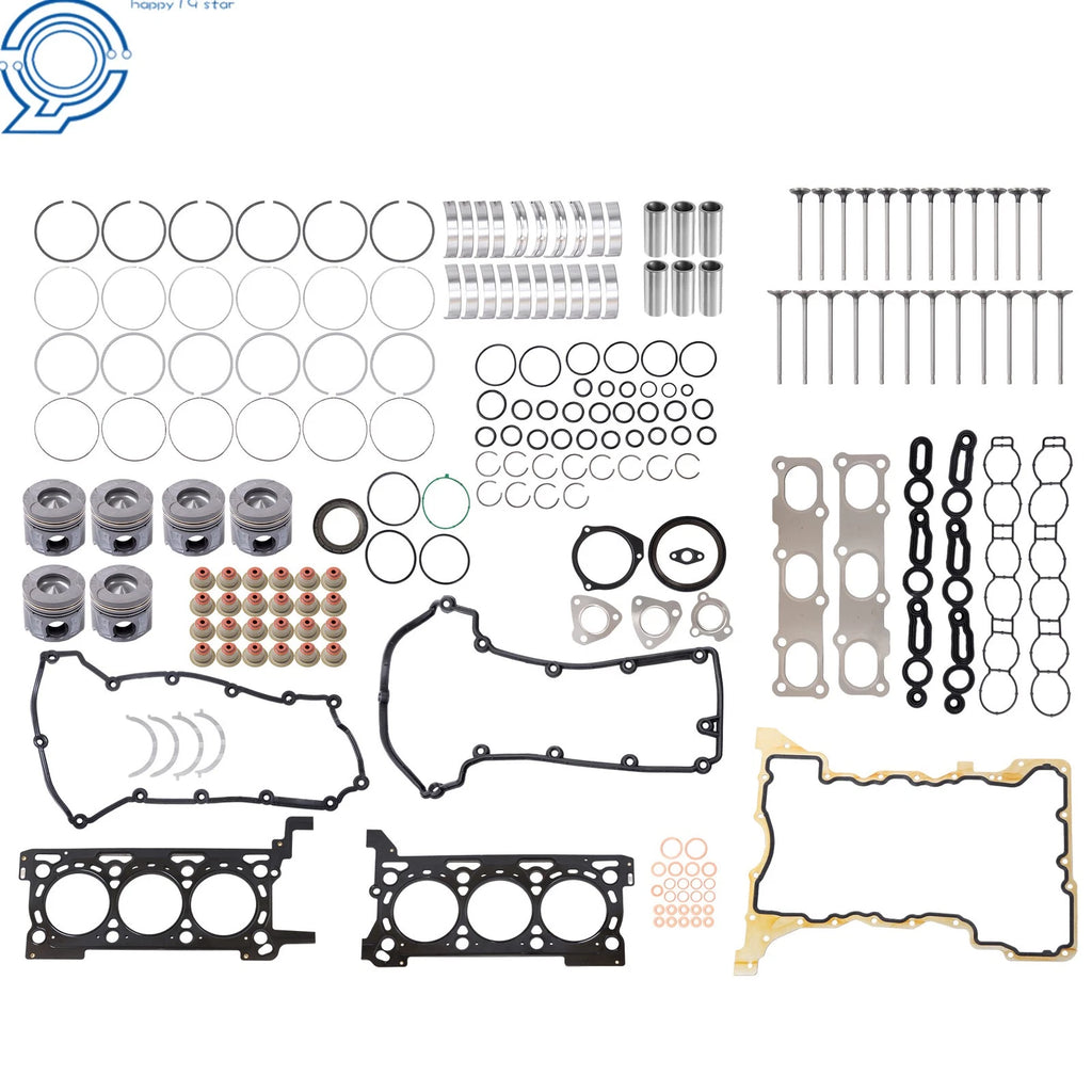 Engine Pistons Gasket Bearings Valves Kit for Jeep Grand Cherokee (2002–2014)