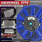 7" Electric Reversible Radiator Cool Race Fan for Universal Applications