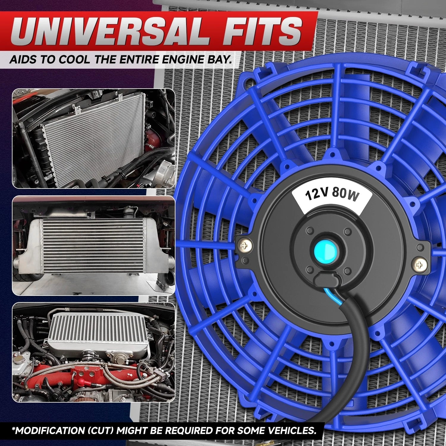 7" Electric Reversible Radiator Cool Race Fan for Universal Applications