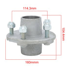 Set of 2 Galvanized Trailer Hub Kits for 2000 lbs Spindle (Fits 5 on 4.5")