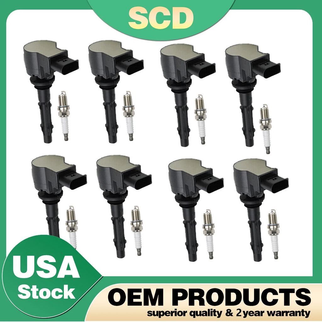 8X Ignition Coil & Spark Plug for Mercedes-Benz SL550 S550 G550 CL550 E550 (2007–2012)