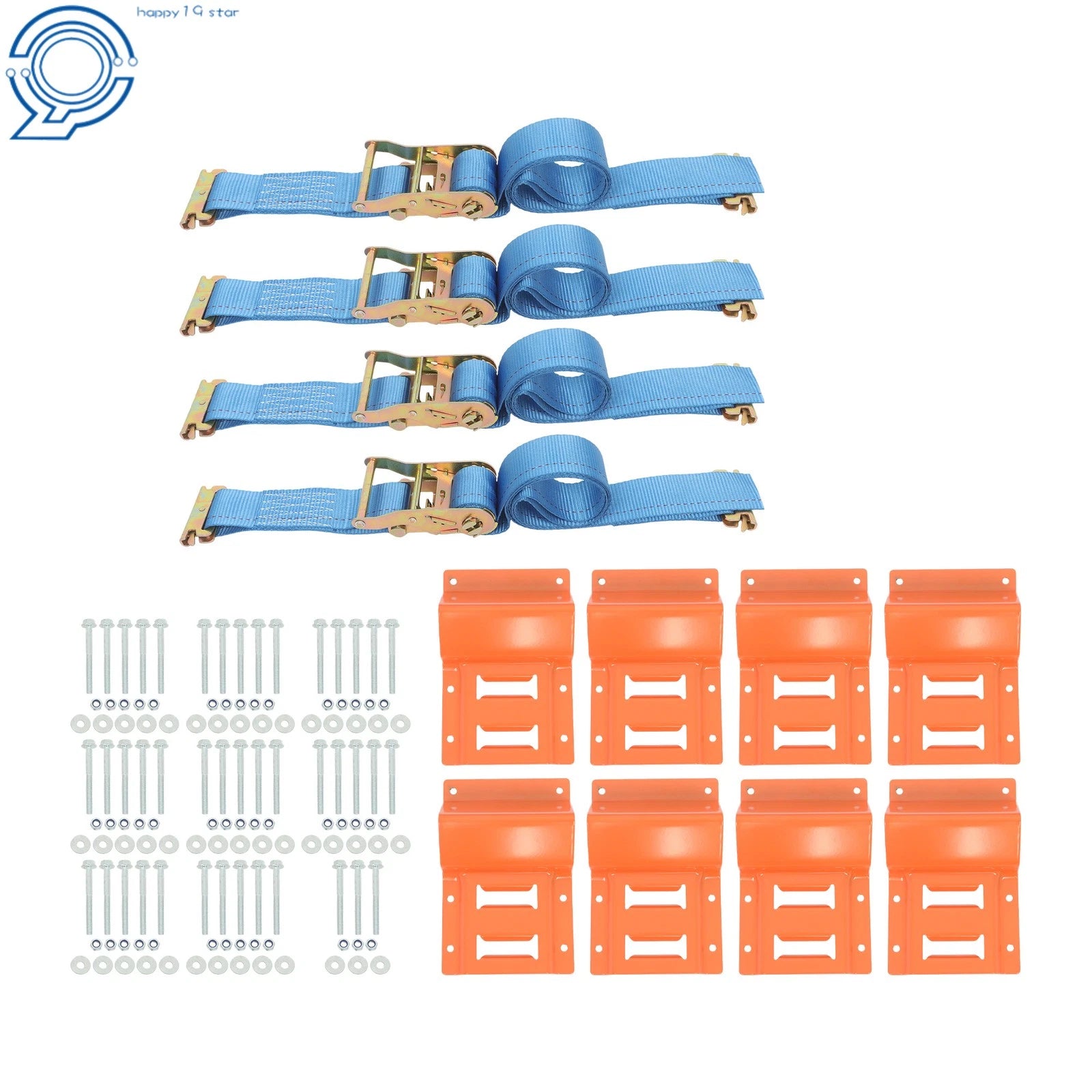 Set of 8 E-Track Wheel Chocks for Heavy Duty 