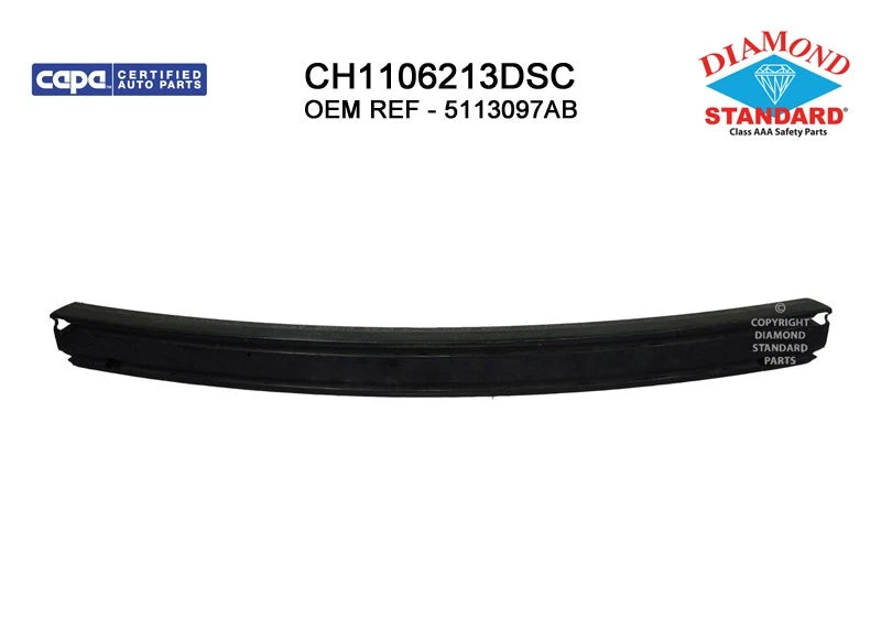Replacement Polypropylene/Steel Rear Bumper Impact Bar (See compatibility Chart)