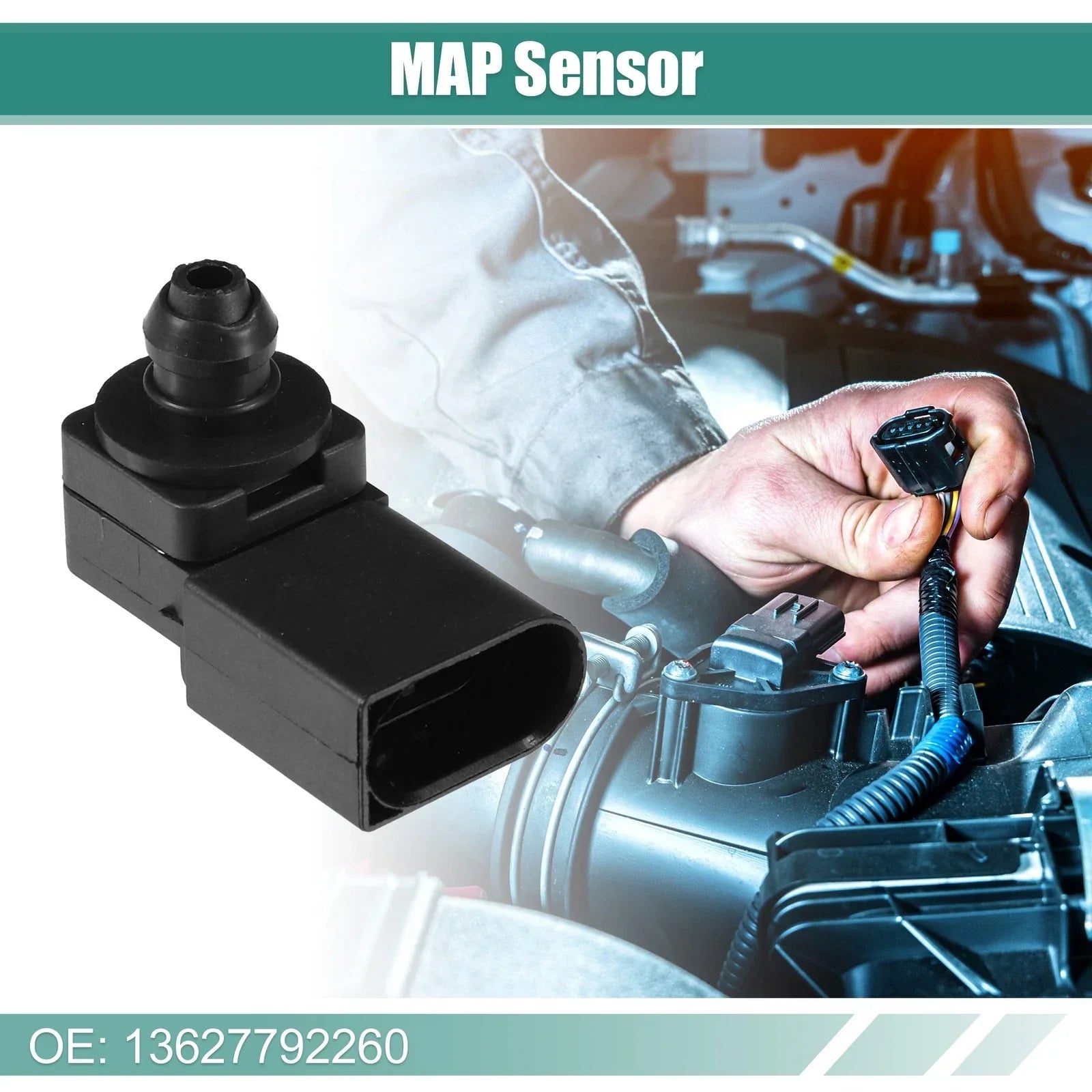 MAP Sensor 3.0L Manifold Absolute Pressure Sensor for BMW 335d (2009-2011)